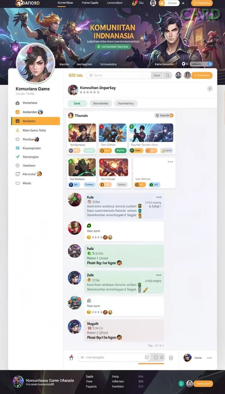 Cuplikan layar RP888 — menu navigasi