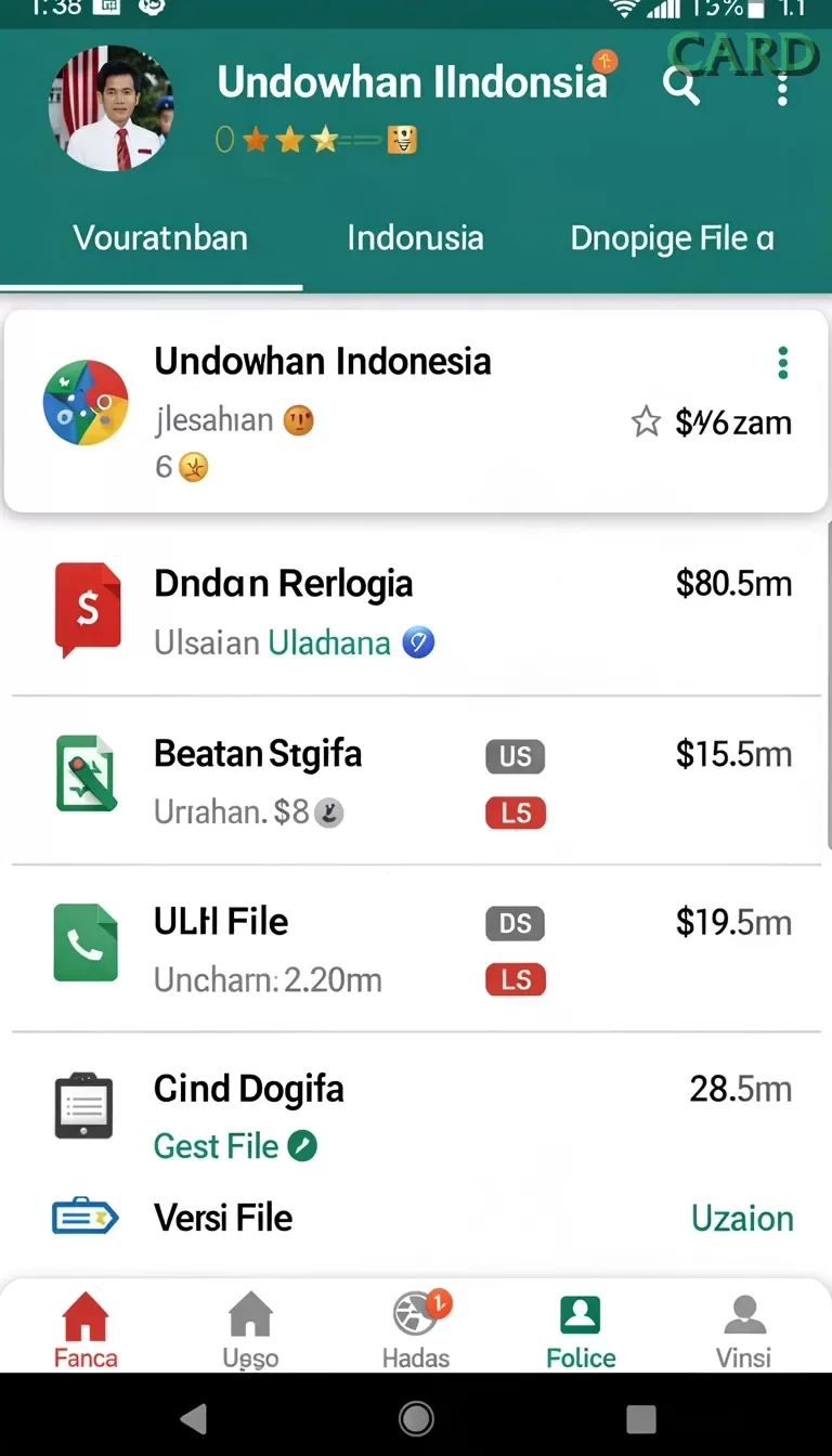 Cuplikan layar RP888 — aktivitas