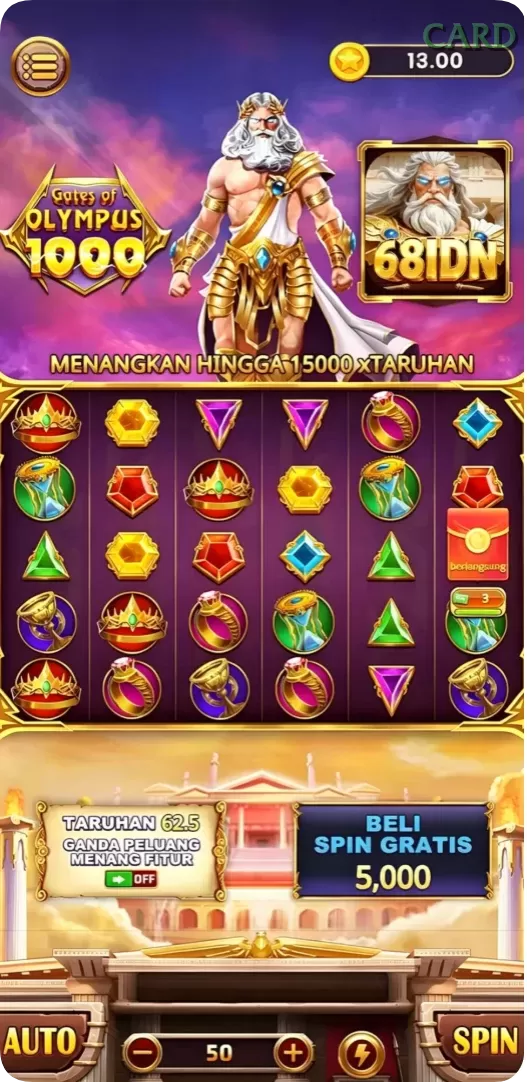 Cuplikan layar AGAM66 — menu navigasi