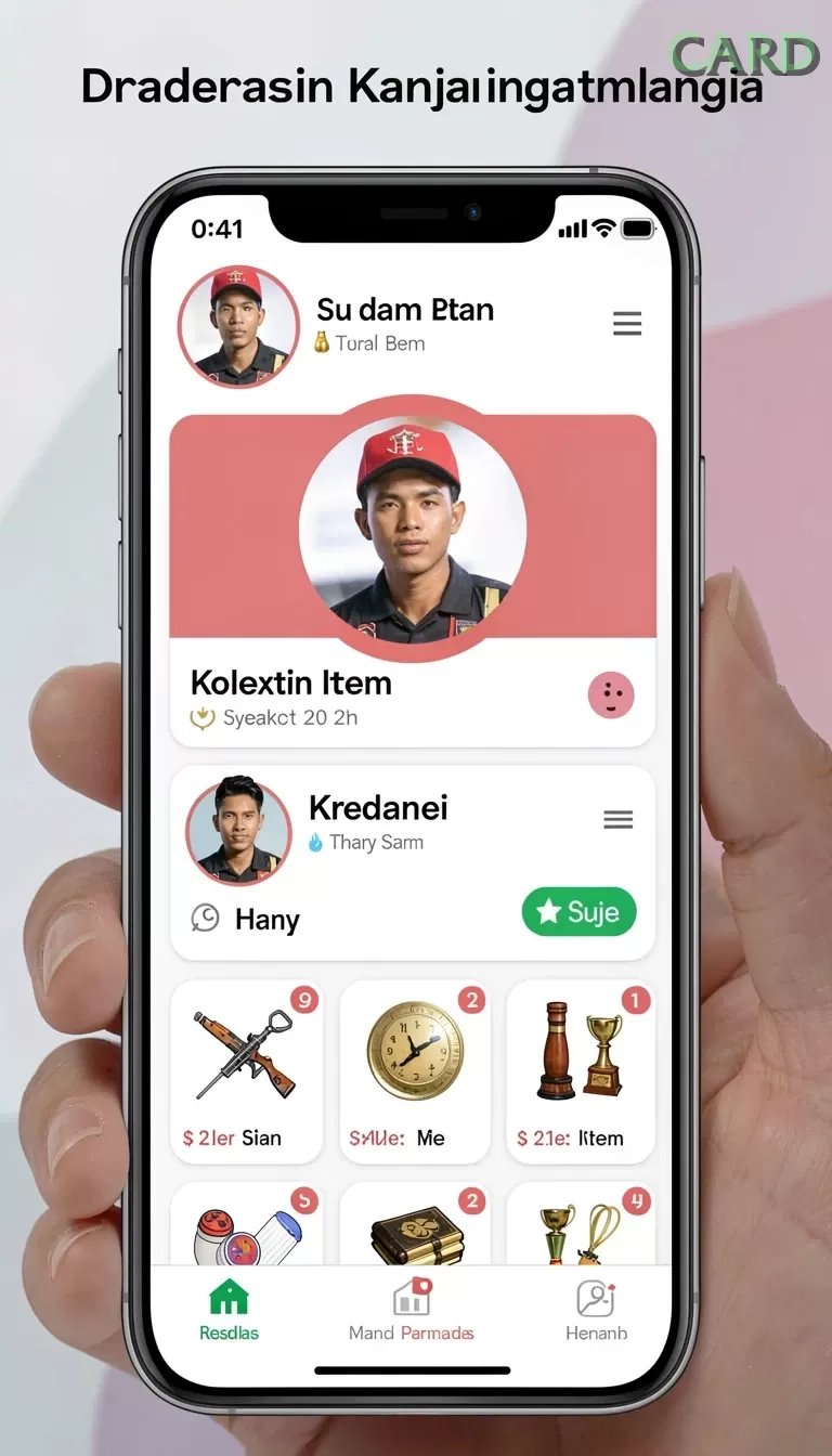 Cuplikan layar UANG4D — menu navigasi