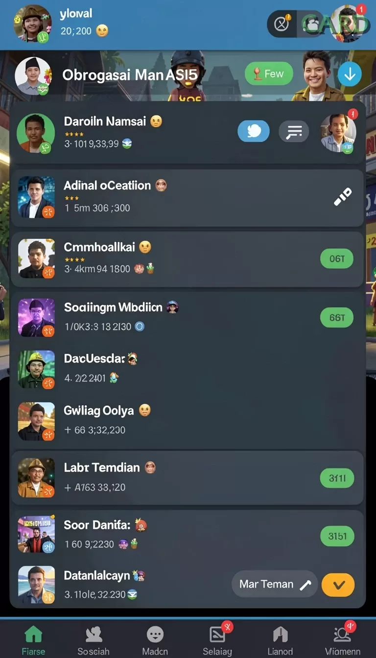 Cuplikan layar RP888 — halaman utama